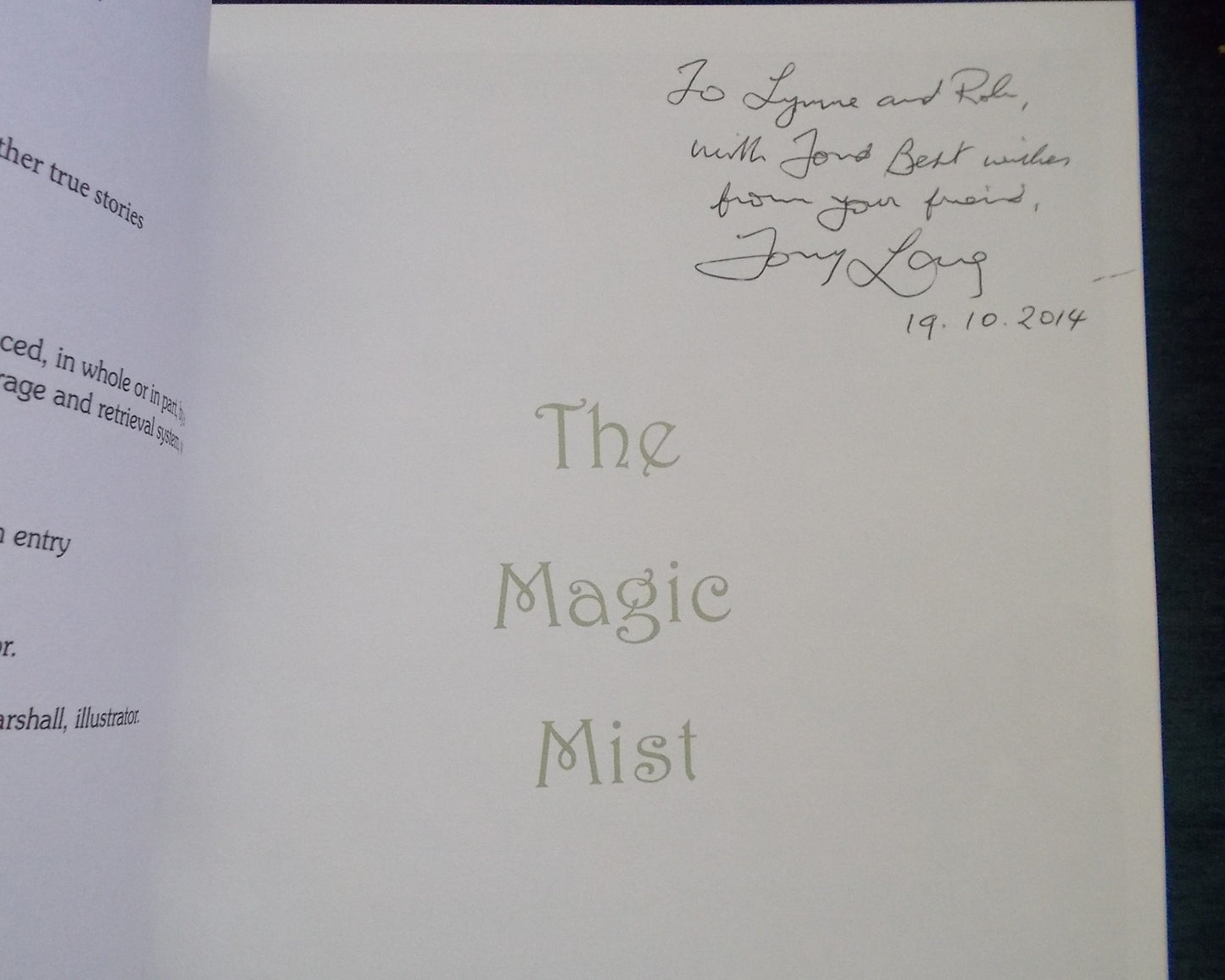 The Magic Mist: Tony Lang