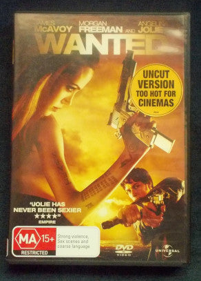 DVD: Wanted: James McAvoy; Morgan Freeman: Angelina Jolie