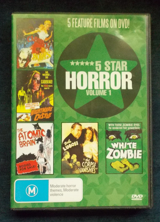 DVD:  5 Star Horror: Five movies:  Bela Lugosi; Marjorie Eaton