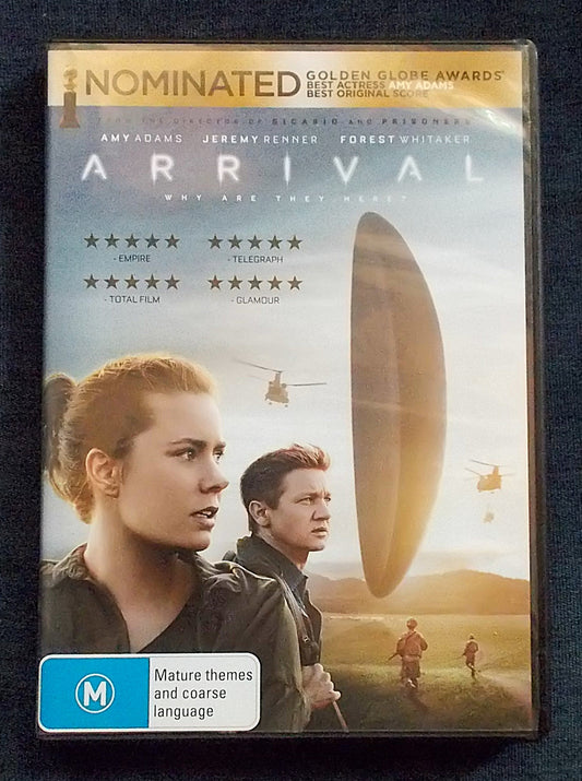 DVD:  Arrival:  Amy Adams; Jeremy Renner; Forest Whitaker; Tzi Ma