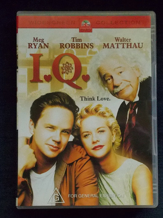 DVD:  I.Q.:  Meg Ryan, Tim Robbins; Walter Matthau