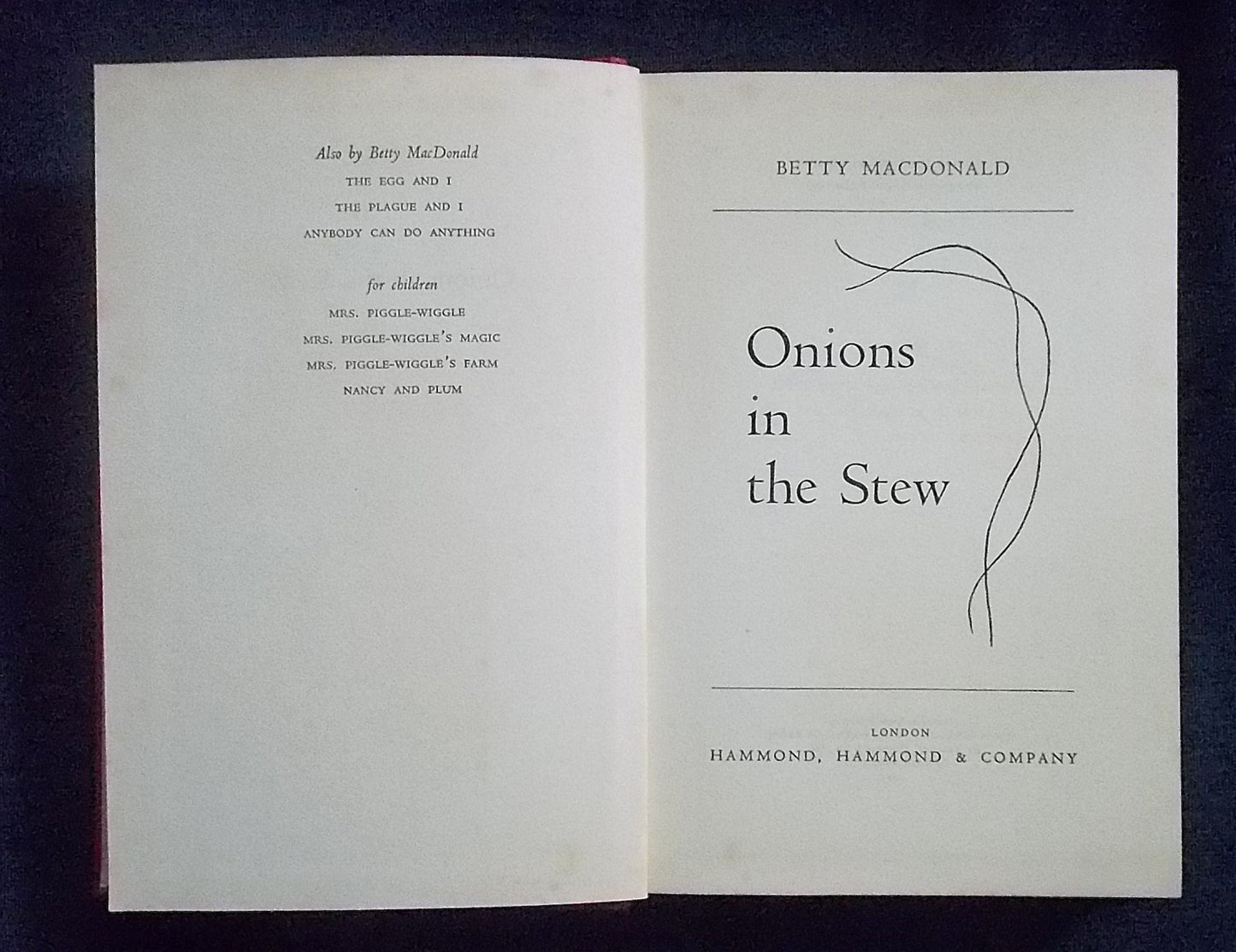 Onions In The Stew:  Betty MacDonald