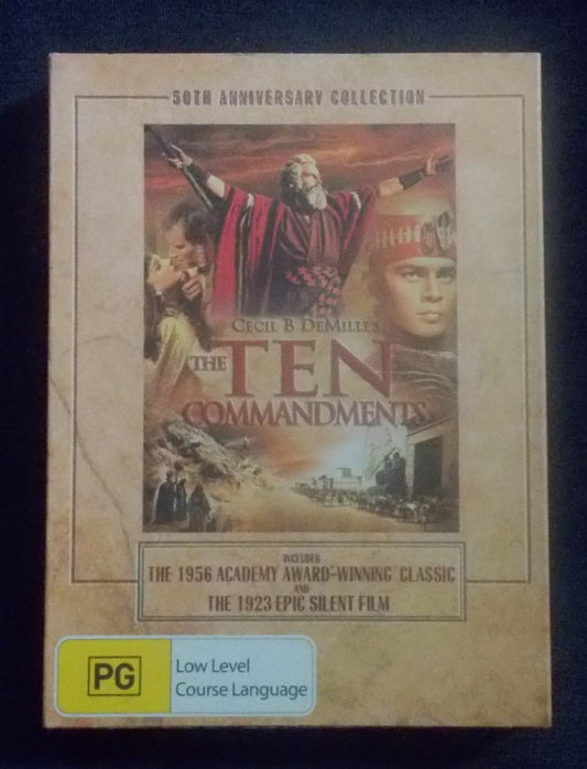 DVD: The Ten Commandments: Charlton Heston (1956)  PLUS The Ten Commandments (1923): Theodore Roberts