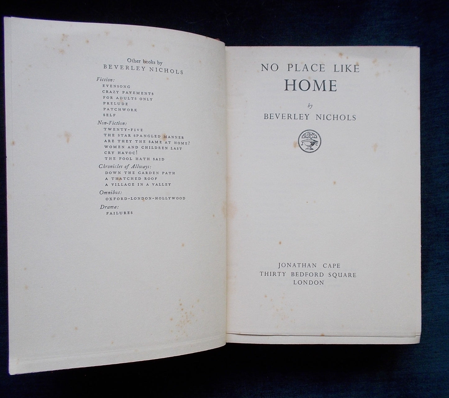No Place Like Home:  Beverley Nichols