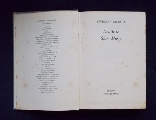 Death To Slow Music:  Beverley Nichols