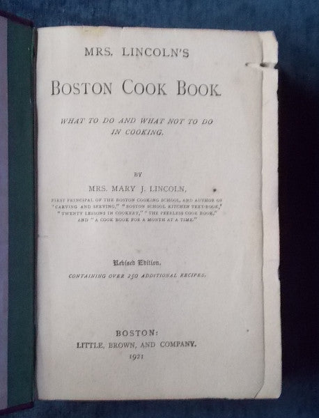 Boston Cook Book Title