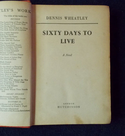 Sixty Days To Live Title